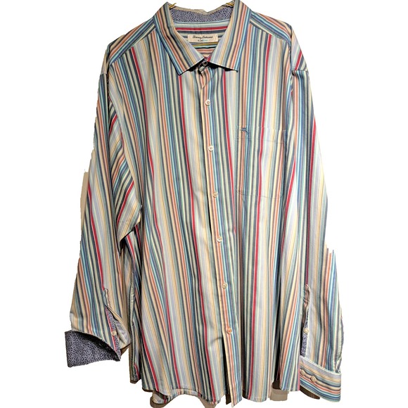 Tommy Bahama Other - Tommy Bahama Shirt Mens 2XL Multicolor Striped IslandZone Long Sleeve Button Up‎